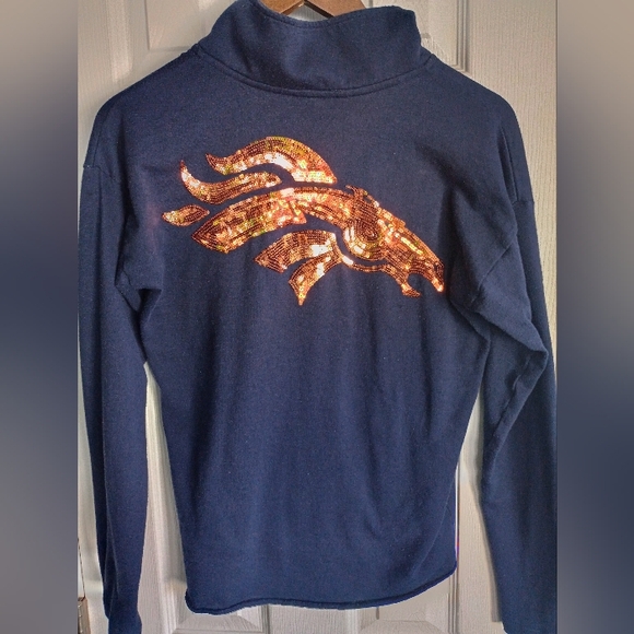 Victoria's Secret PINK Denver Broncos Zip-Up Sweater - Picture 3 of 4